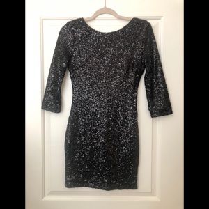 Black Sequin Dress